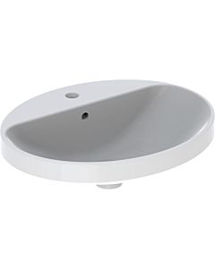 Geberit VariForm washbasin 500721002 55x45cm, with tap platform, overflow, oval, white KeraTect