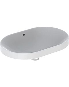 Geberit VariForm basin 500729002 60x40cm, without tap hole, with overflow, elliptical, white KeraTect