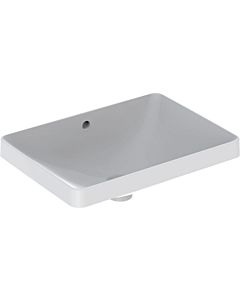 Geberit VariForm basin 500737002 55x40cm, without tap hole, with overflow, rectangular, white KeraTect