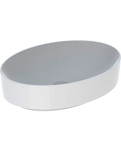 Geberit VariForm poser 500771012 55x40cm, sans trou pour robinetterie, trop-plein, ovale, blanc