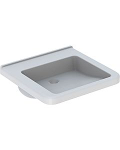 Geberit Renova Comfort lavabo 128556600 55 x 52,5cm, blanc KeraTect, sans trou de robinetterie / trop-plein