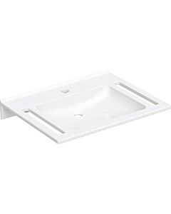 Geberit Publica washbasin 402170016 70 x 55 cm, with tap hole, without overflow, with cut-outs, barrier-free, alpine white
