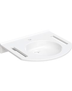 Geberit Publica lavabo 402160016 60 x 55 cm, avec trou pour robinetterie, sans trop-plein, avec découpes, sans obstacle, blanc -alpin