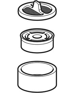 Geberit set filter sieve for hygiene flush 243066001