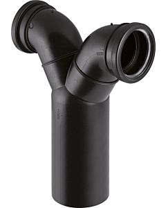 Geberit Pe double connection elbow 367923161 DN 100/90/90, 90 degrees, PE-HD, for wall WC