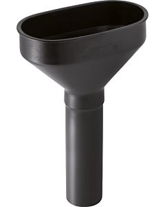 Geberit funnel 352379161 Ø 50 mm, oval, with valve strainer, PE-HD, black