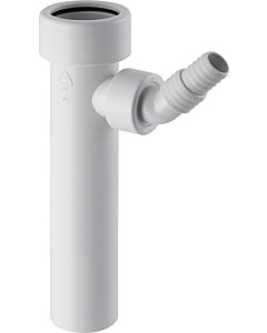 Geberit connection piece 152274111 Ø 40 mm, with compression fitting and angled hose nozzle, white