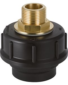 Geberit transition connection 152981001 3/4 &quot;, DN 50, with male thread and screw connection, PE-HD, black
