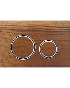 Geberit Sigma 21 flush plate 115884JX1 Plate / button chrome-plated, walnut, chrome-plated ring, for 2-Megen flushing