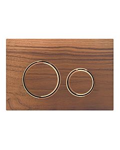 Geberit Sigma 21 flush plate 115650JX1 Plate / button chrome-plated, walnut, ring red gold, for 2-Megen flush