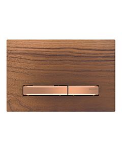 Geberit Sigma 50 flush plate 115670JX2 cover plate American walnut, plate / button red gold, for dual flush