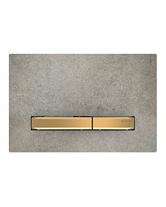 Geberit Sigma 50 flush plate 115672JV2 Cover plate concrete look, plate / button brass, for dual flush