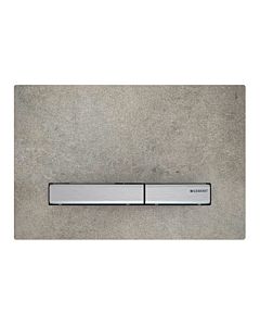 Geberit Sigma 50 flush plate 115788JV2 Cover plate concrete look, plate / button chrome-plated, for dual flush