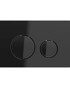 Geberit Sigma 21 flush plate 115651SJ1 plate / button black, ring black chrome, for 2-Megen flushing