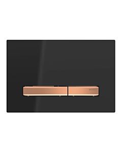 Geberit Sigma 50 Betätigungsplatte 115670DW2 Deckplatte schwarz, Platte/Taste rotgold, für 2-Mengen-Spülung