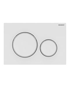 Geberit Sigma 20 115882111 Plaque / bouton blanc , anneau blanc mat, pour double chasse
