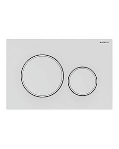 Geberit Sigma 20 115882011 Plaque / bouton blanc mat, anneau blanc , pour double chasse