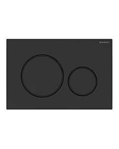 Geberit Sigma 20 115882DW1 Plaque / bouton noir, anneau noir mat, pour double chasse