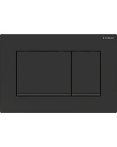 Geberit Sigma 30 Betätigungsplatte 115883DW1 Platte/Taste schwarz hgl, Streifen schwarz matt, für 2-Mengen-Spülung, Kunststoff