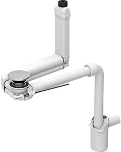 Geberit Clou sink drain 152049211 Ø 32 mm, space-saving model, with lever actuation, high-gloss chrome-plated