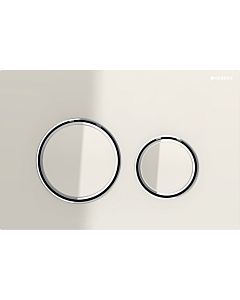 Geberit Sigma 21 flush plate 115884JL1 Plate / rings chrome-plated, plate / buttons sand-gray, for 2-Megen flushing