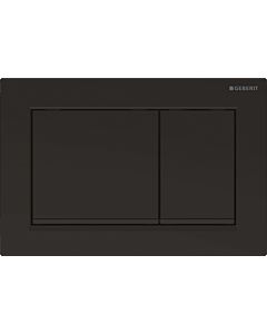 Geberit Omega Abdeckplatte 115080161 Platte/Taste schwarz matt lackiert, Streifen schwarz, für 2-Mengen-Spülung