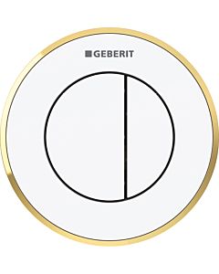 Geberit WC control Typ 01 116055KK1 pneumatic, dual flush, plastic, white / gold-plated