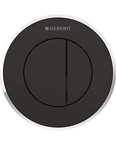 Geberit WC control Typ 01 116055KM1 pneumatique, double chasse, plastique, noir / chromé brillant