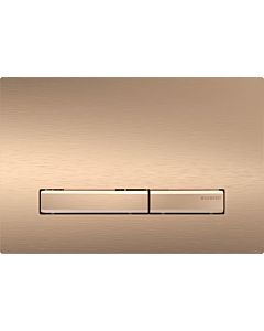 Geberit Sigma flush plate 115670QB2 cover plate brushed red gold, plate/button red gold, for dual flush