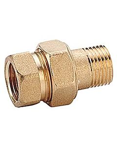 Opal R18 radiator screw connection R18Y002 brass, 3/8 &quot;, IT / AG, passage