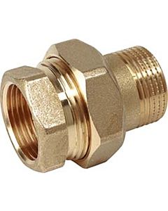 Opal R18 radiator screw connection R18X004 3/4&quot;, IT/AG, straight form, chrome-plated brass