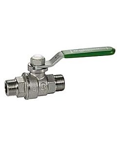 Opal ball valve R253WX035 2000 &quot;, nickel-plated brass, heavy model, green lever handle
