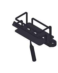 Giese Optisign shower basket 3078714 mounting on shower rail, left, matt black