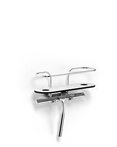 panier de douche Giese 30812-02 avec côté Halter et raclette à vitre en métal