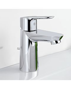 Grohe BauEdge basin tap chrome, S-Size, with pop-up overflow