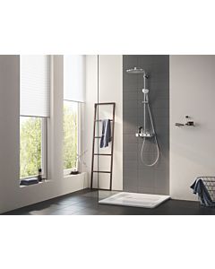 Grohe Euphoria shower system 26507000 with surface-mounted thermostatic shower mixer, chrome