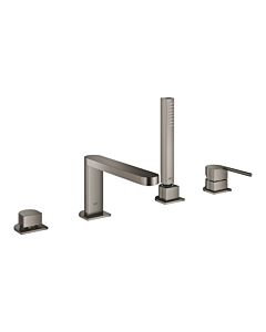 Grohe Plus 4 -hole tub combination 29307AL3 Conversion tub / shower, with temperature limiter, brushed hard graphite