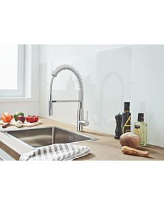 Grohe Get kitchen faucet 30361000 chrome, with C-spout and professional spray
