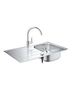 Grohe built-in sink set 31562SD1 86x50cm, 2000 basin, with single-lever sink mixer, stainless steel