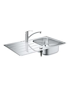 Grohe built-in sink set 31565SD1 86x50cm, 2000 basin, with single-lever sink mixer, stainless steel
