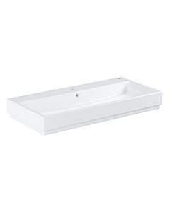 Grohe Cube Bathroom ceramics countertop washbasin 3947500H 100cm, 1 tap hole with overflow, alpine white PureGuard