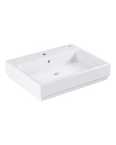 vasque à poser Grohe Cube Keramik 3947700H 60cm, trou pour 2000 avec trop-plein, dos vitré, blanc alpin PureGuard