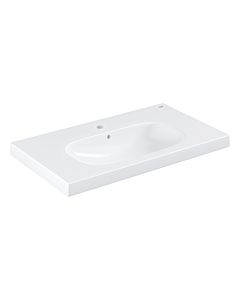 Grohe Euro Bathroom ceramics washstand 3958400H 80 x 46 cm, alpine white PureGuard, 1 tap hole with overflow