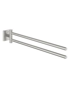 Grohe Start Cube porte-serviettes 40976DC0 Supersteel, pivotante , 2 bras, 44cm