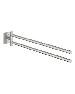 Grohe start Cube towel holder 40976DC0 Supersteel, pivoting, 2 arms, 44cm