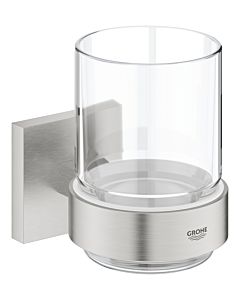 Grohe start Cube crystal glass with Halter 41097DC0 Supersteel
