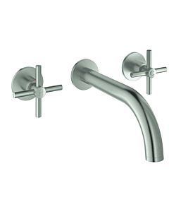 Grohe Atrio 3-hole basin mixer 20661DC0 wall mounting, super steel