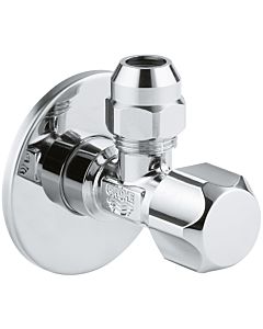 Grohe angle valve 22023000 2000 /2&quot; x 3/8&quot;, chrome, rosette, self-sealing, compression fitting