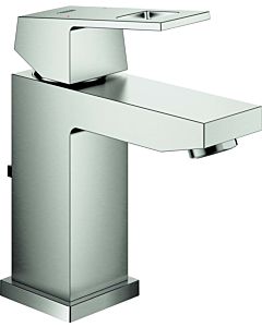 Grohe Eurocube basin mixer 23127DC0 supersteel, S-size, with waste set, without flow limiter