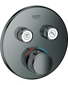 Grohe Smartcontrol trim set 29119A00 hard graphite, round, concealed thermostat, 2 shut-off valves